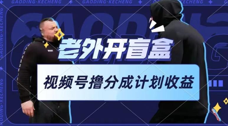 老外开盲盒视频，撸视频号分成计划收益，每天只需一小时，新手小白轻松上手【揭秘】-跃知万川
