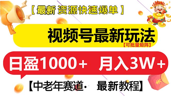 视频号最新玩法 中老年赛道 月入3W+-跃知万川