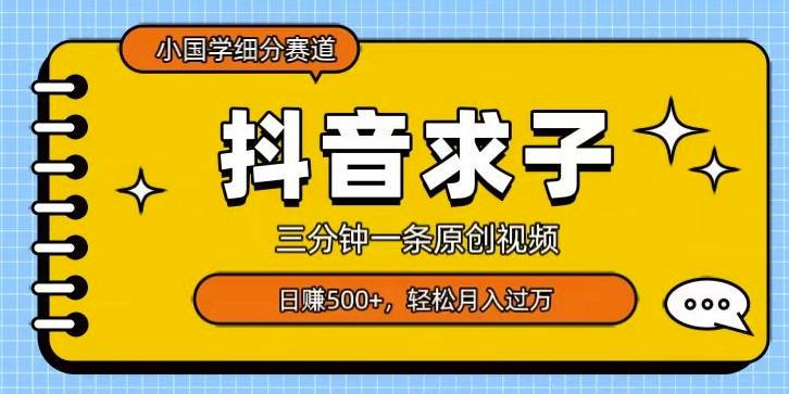 小国学细分赛道，三分钟一条原创视频，日赚500+，可矩阵复制-跃知万川