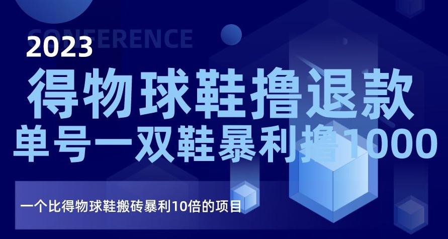 2023得物球鞋撸退款，单号一双鞋暴利撸1000，一个比得物球鞋搬砖暴利10倍的项目【揭秘】-跃知万川