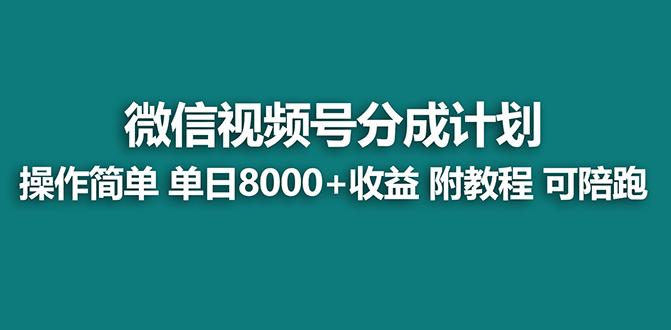 【蓝海项目】视频号分成计划最新玩法，单天收益8000+，附玩法教程，24年…-跃知万川