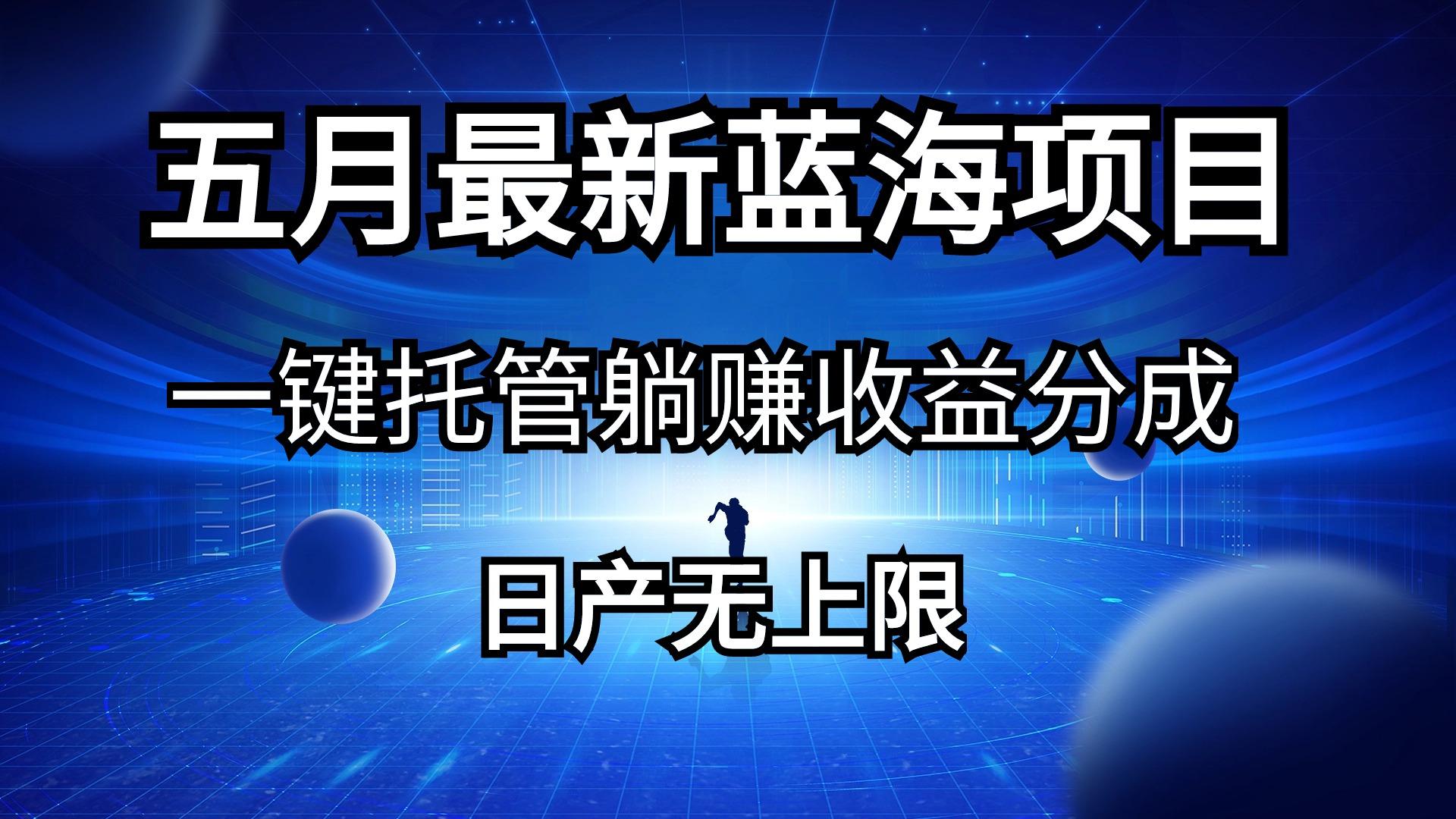 五月刚出最新蓝海项目一键托管 躺赚收益分成 日产无上限-跃知万川
