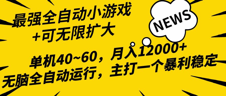 (10046期)2024最新全网独家小游戏全自动，单机40~60,稳定躺赚，小白都能月入过万-跃知万川