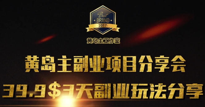黄岛主副业分享会1期：3天3个副业玩法，速度上车-跃知万川