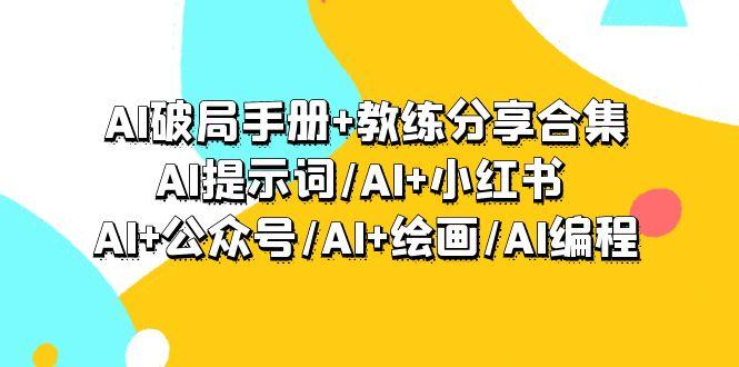 (9351期)AI破局手册+教练分享合集：AI提示词/AI+小红书 /AI+公众号/AI+绘画/AI编程-跃知万川