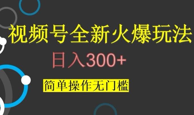 视频号最新爆火玩法，日入300+，简单操作无门槛【揭秘】-跃知万川