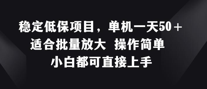 稳定低保项目，单机一天50+适合批量放大 操作简单 小白都可直接上手【揭秘】-跃知万川