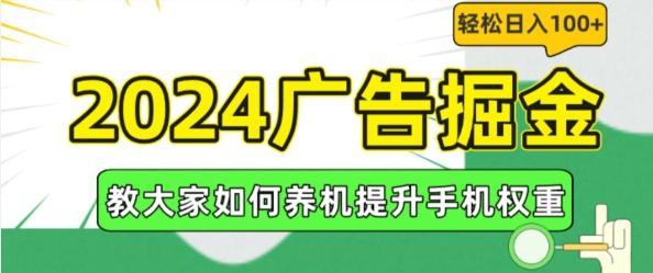 2024广告掘金，教大家如何养机提升手机权重，轻松日入100+【揭秘】-跃知万川