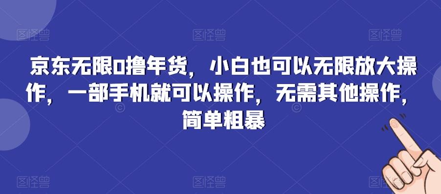 京东无限0撸年货，小白也可以无限放大操作，一部手机就可以操作，无需其他操作，简单粗暴-跃知万川