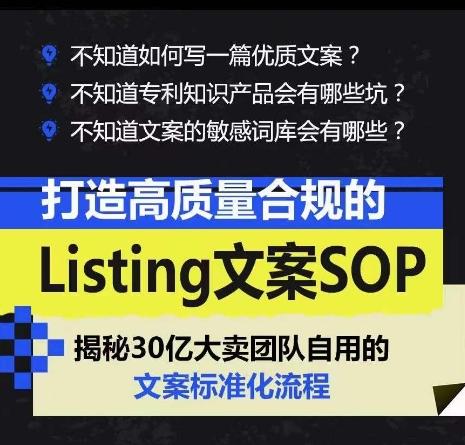 打造高质量合规的Listing文案SOP，掌握亚马逊文案工作的标准化-跃知万川