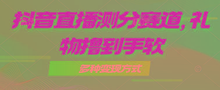 抖音直播测分赛道，多种变现方式，轻松日入1000+-跃知万川