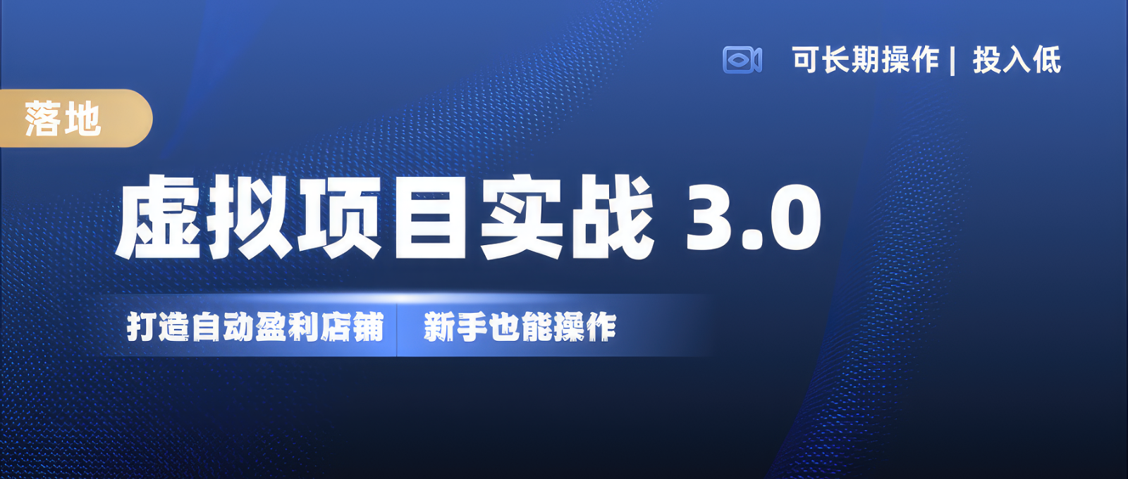 虚拟项目实操落地 3.0,新手轻松上手，单品月入1W+-跃知万川