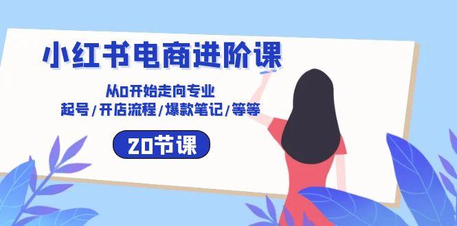 小红书电商进阶课：从0开始走向专业 起号/开店流程/爆款笔记/等等(20节-跃知万川