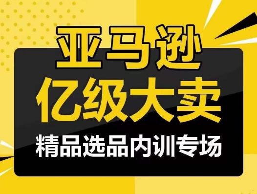 亚马逊亿级大卖-精品选品内训专场，亿级卖家分享选品成功之道-跃知万川
