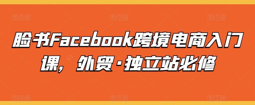 脸书Facebook跨境电商入门课，外贸·独立站必修-跃知万川