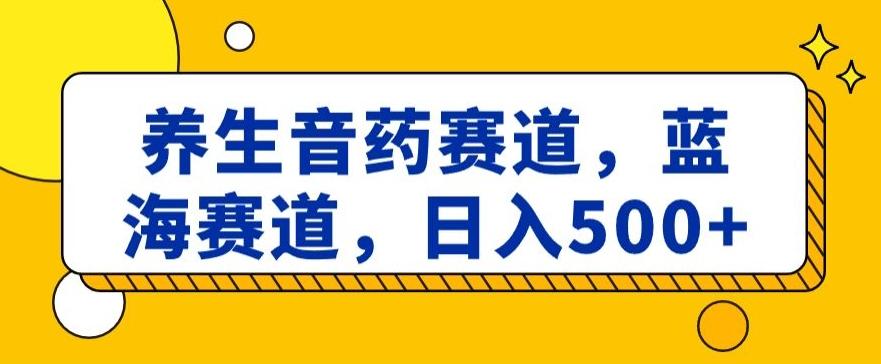 养生音药赛道，蓝海赛道，日入500+【揭秘】-跃知万川