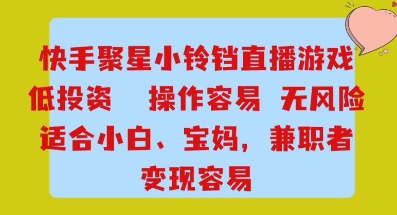 快手小铃铛游戏项目，低投入零风险，操作简单变现快-跃知万川