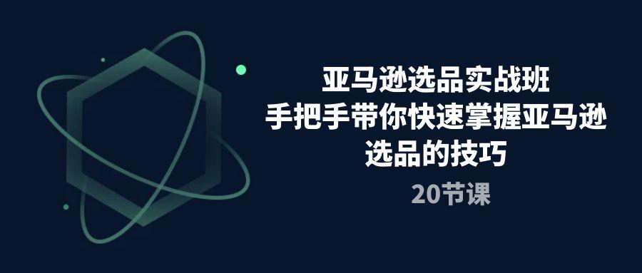 亚马逊选品实战班，手把手带你快速掌握亚马逊选品的技巧(20节课-跃知万川
