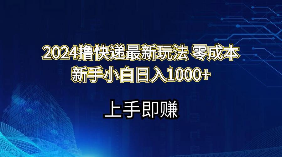 2024撸快递最新玩法零成本新手小白日入1000+-跃知万川