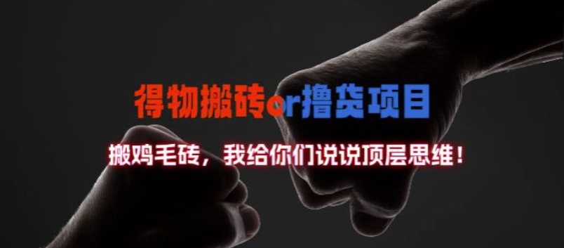 得物搬砖撸货项目?掰下数据，我给你们说说顶层思维【揭秘】-跃知万川