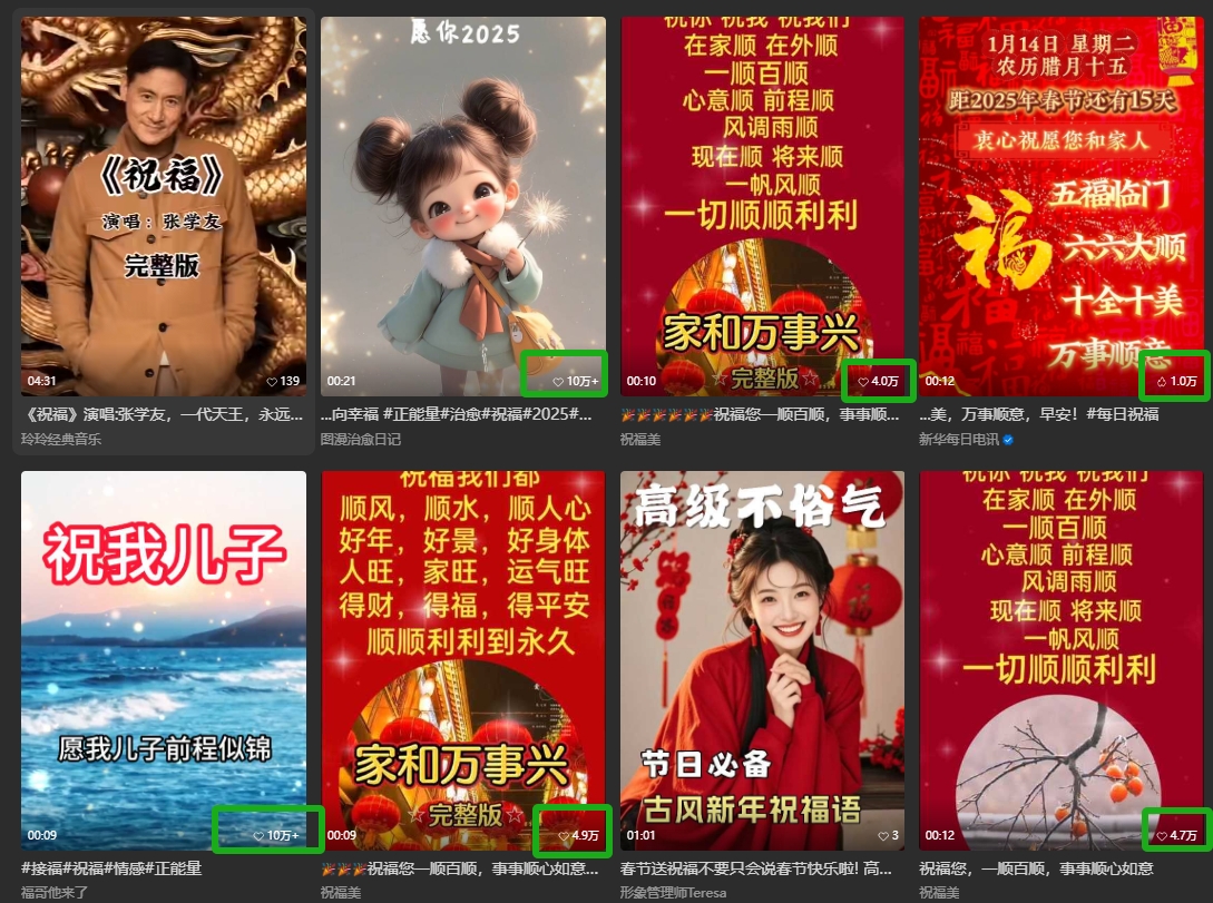 银发经济新年风口，儿女祝福视频爆火，一条作品上万播放，一定要抓住-跃知万川