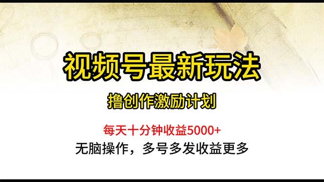视频号最新玩法，每日一小时月入5000+-跃知万川