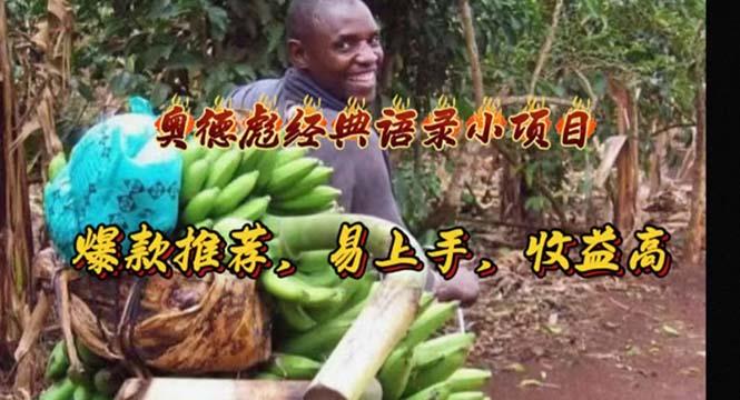 奥德彪经典语录小项目，爆款推荐，易上手，收益高-跃知万川