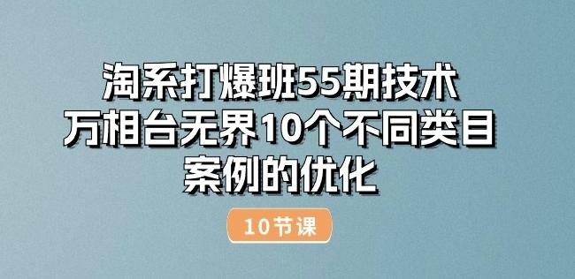 淘系打爆班55期技术：万相台无界10个不同类目案例的优化(10节)-跃知万川