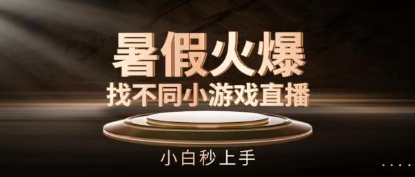暑假火爆找不同小游戏直播间，小白秒上手【揭秘】-跃知万川