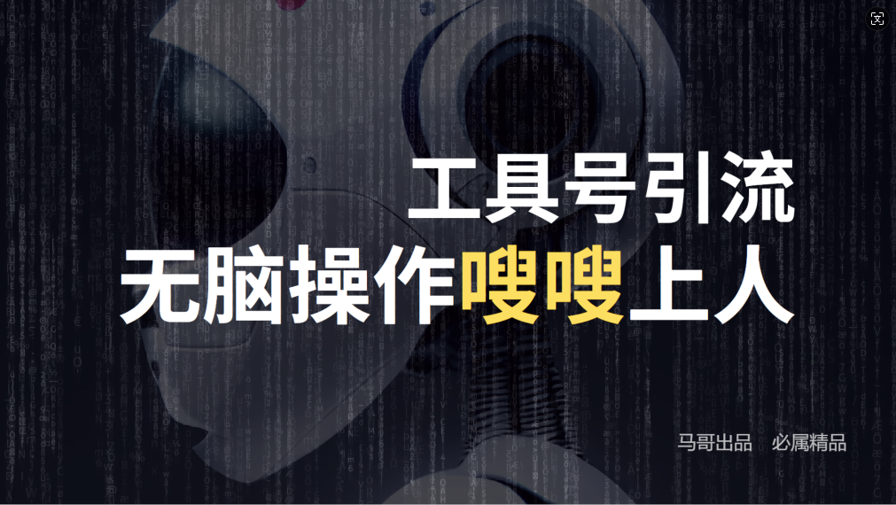 24年抖音最新工具号日引流300+创业粉，日入5000+-跃知万川