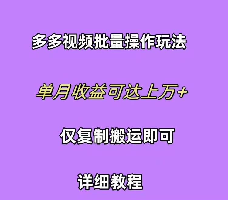 (10029期)拼多多视频带货快速过爆款选品教程 每天轻轻松松赚取三位数佣金 小白必…-跃知万川