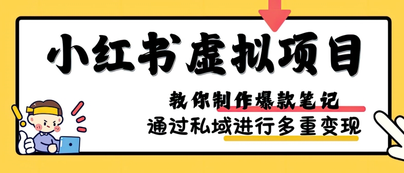 小红书虚拟项目实战，爆款笔记制作，矩阵放大玩法分享-跃知万川