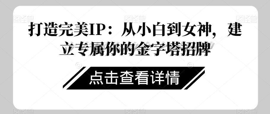 打造完美IP：从小白到女神，建立专属你的金字塔招牌-跃知万川