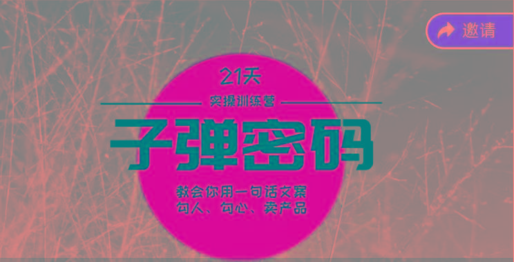 《子弹密码训练营》-用一句话文案勾人勾心卖产品，21天学到顶尖文案大师策略和技巧-跃知万川