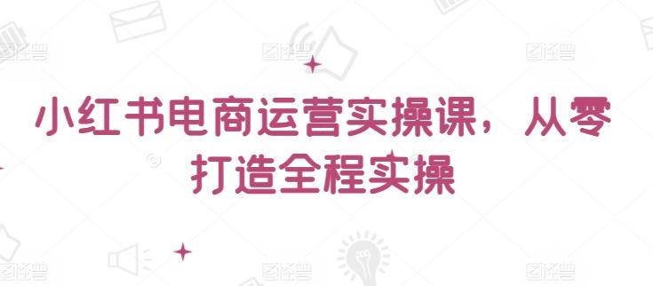 小红书电商运营实操课，​从零打造全程实操-跃知万川