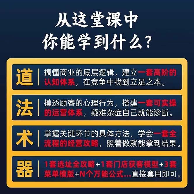 图片[1]-餐饮店盈利实操方法：教你怎样开一家持续能赚钱的餐厅(25节-跃知万川