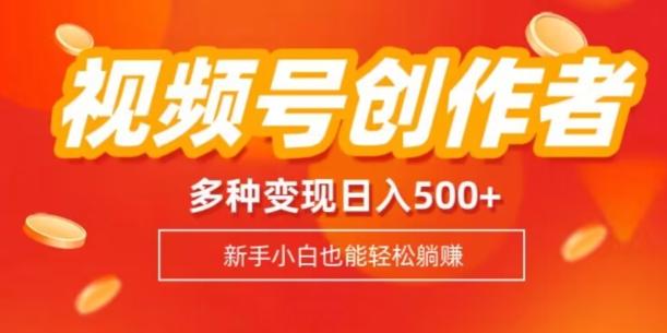 视频号创作者计划，多种变现方式，日入500+【内附1080g视频素材】-跃知万川