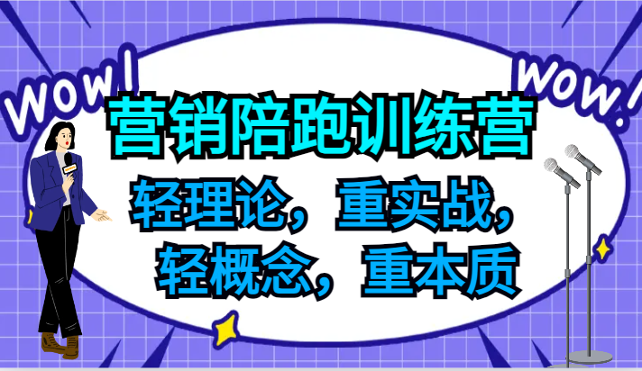 营销陪跑训练营，轻理论，重实战，轻概念，重本质，适合中小企业和初创企业的老板-跃知万川