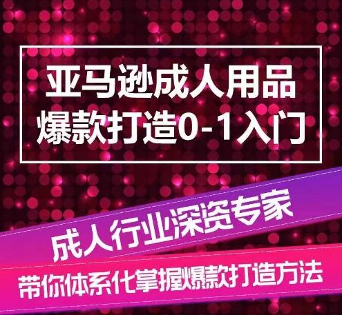 亚马逊成人用品爆款打造0-1入门，系统化讲解亚马逊成人用品爆款打造的流程-跃知万川