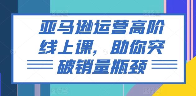 亚马逊运营高阶线上课，助你突破销量瓶颈-跃知万川