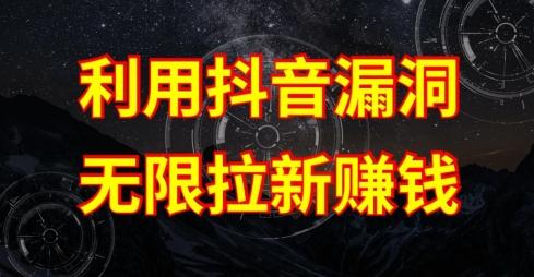 利用抖音链接漏洞，无限拉新赚钱【漏洞原理+操作流程】【揭秘】-跃知万川
