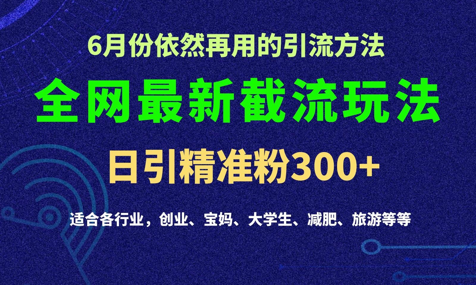 2024全网最新截留玩法，每日引流突破300+-跃知万川