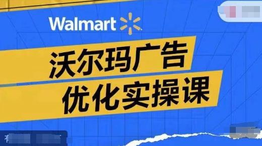 沃尔玛广告优化实操课，广告报告实操讲解，广告如何提高转化和ROAS等-跃知万川