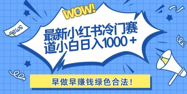 最新小红书冷门赛道日入1000+一部手机小白轻松-跃知万川