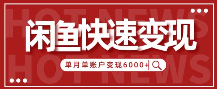 【新手项目】小白快速在闲鱼单月单账号变现6000+的秘密-跃知万川