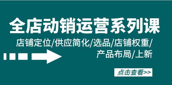 (9845期)全店·动销运营系列课：店铺定位/供应简化/选品/店铺权重/产品布局/上新-跃知万川