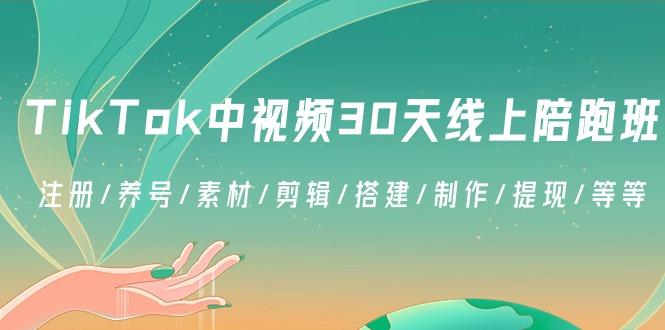 TikTok中视频-30天线上陪跑班：注册/养号/素材/剪辑/搭建/制作/提现/等等-跃知万川