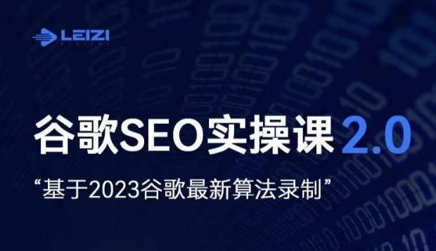 雷子·谷歌SEO 2.0实战课，独立站询盘自由必备，基于2023谷歌最新算法录制-跃知万川