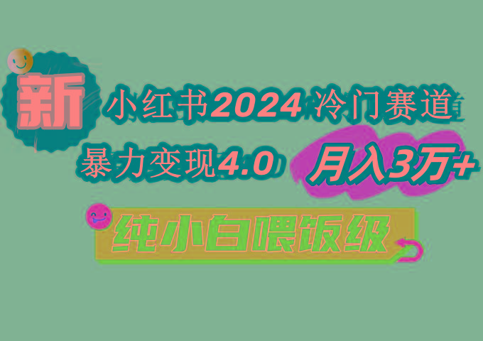 小红书2024冷门赛道 月入3万+ 暴力变现4.0 纯小白喂饭级-跃知万川