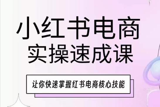 小红书电商实操速成课，让你快速掌握红书电商核心技能-跃知万川